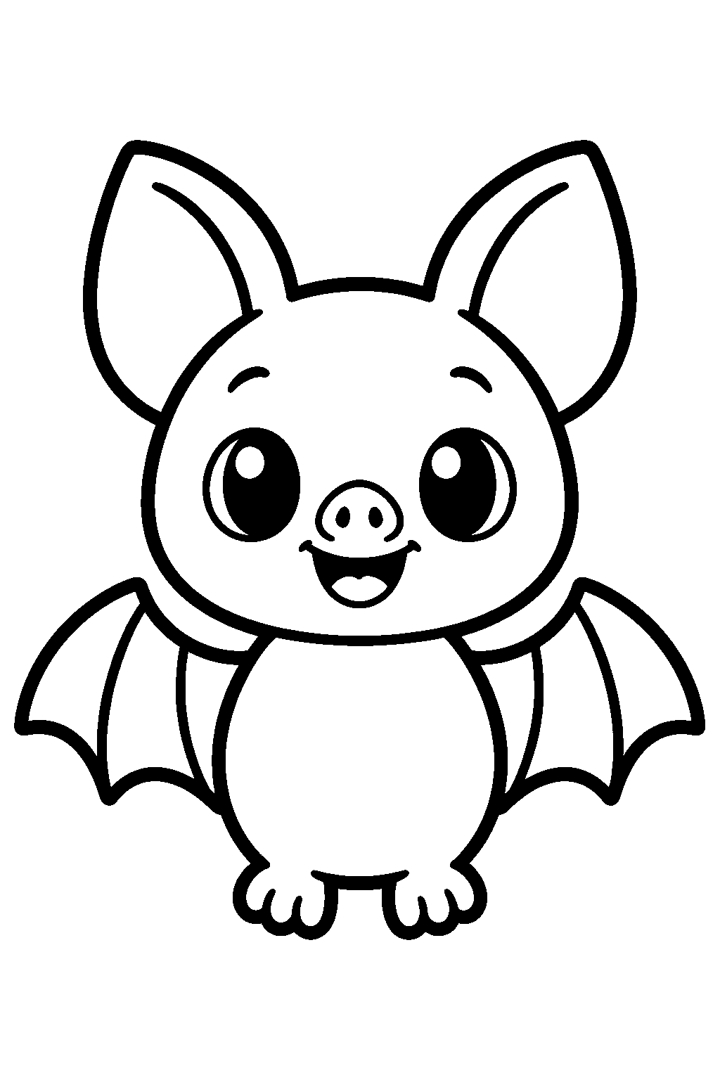 Baby Bat coloring page for kids