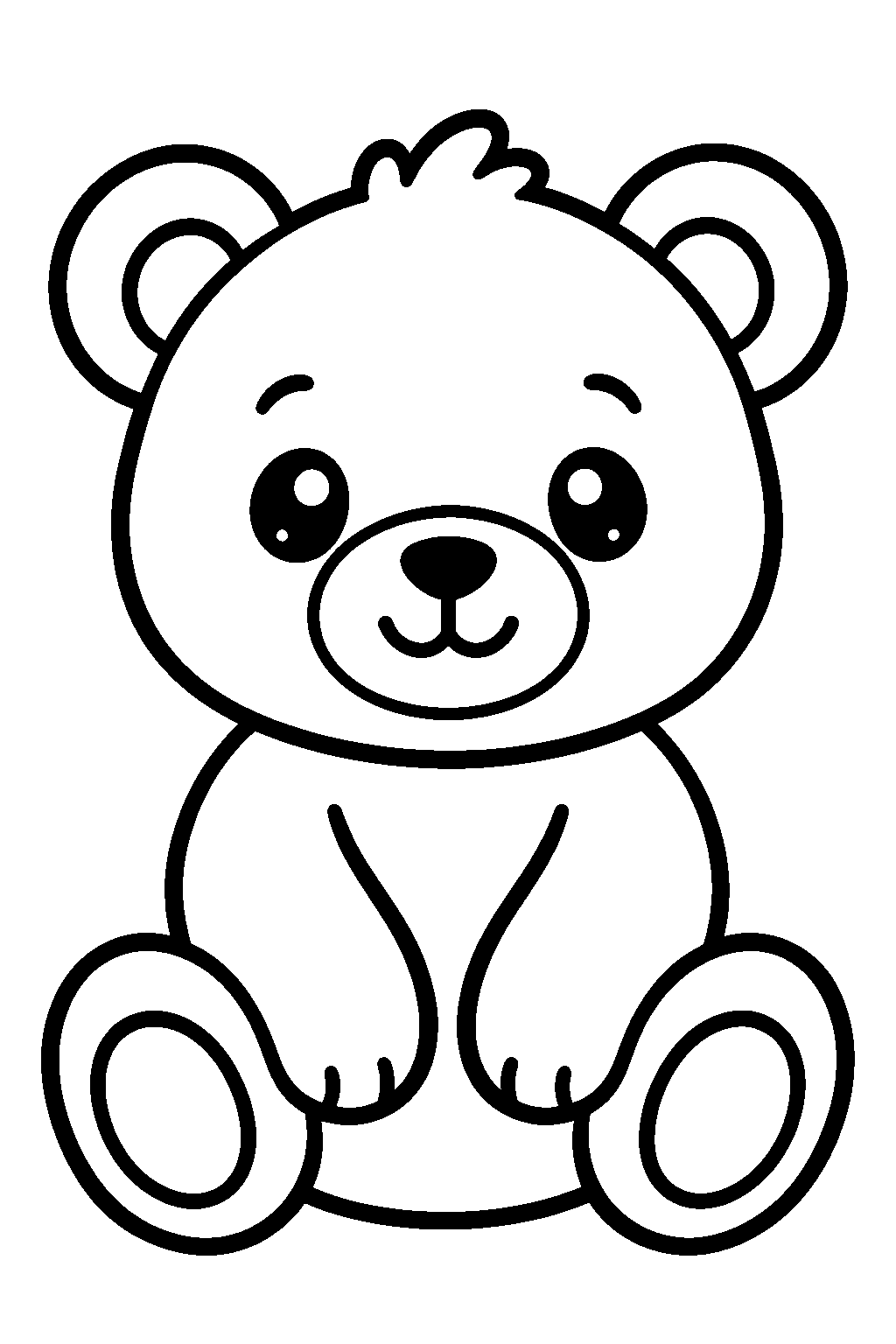 Baby Bear coloring page for kids