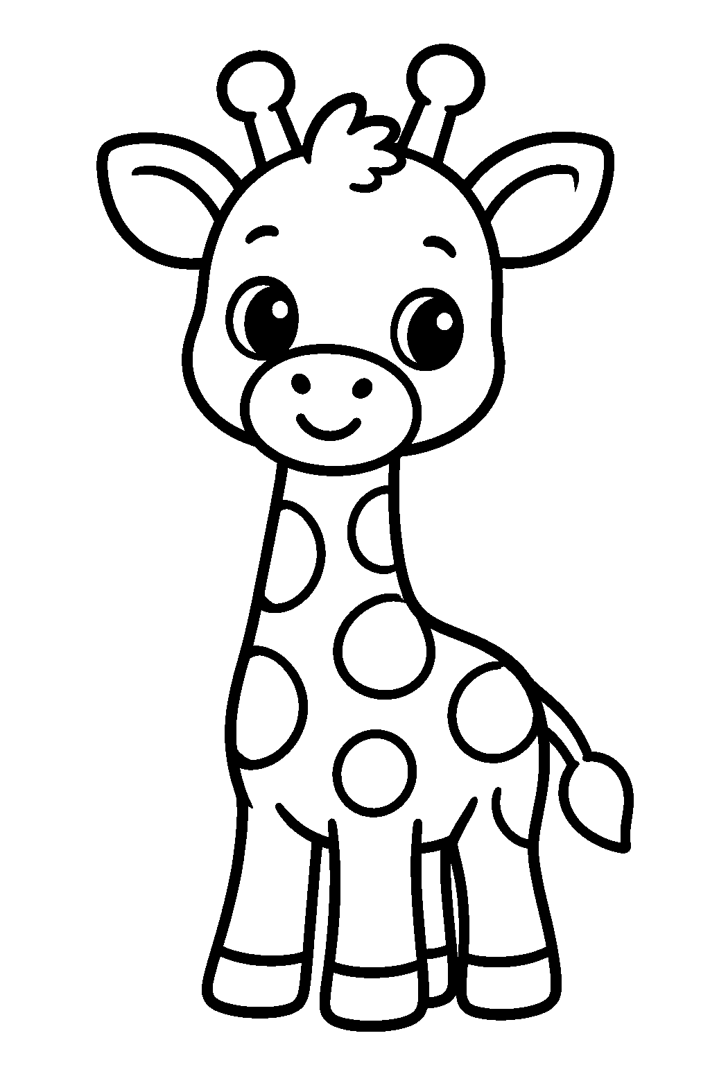Baby Giraffe coloring page for kids