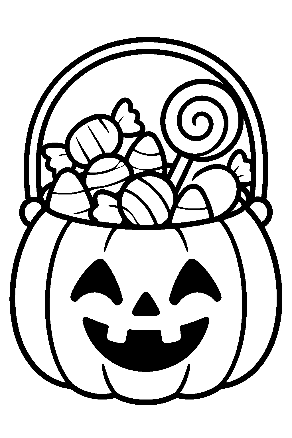 Candy Bucket coloring page for kids