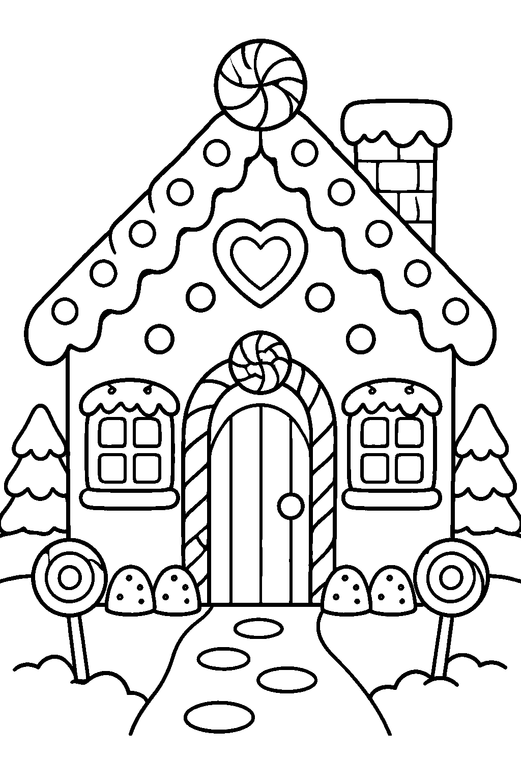 Gingerbread House coloring page