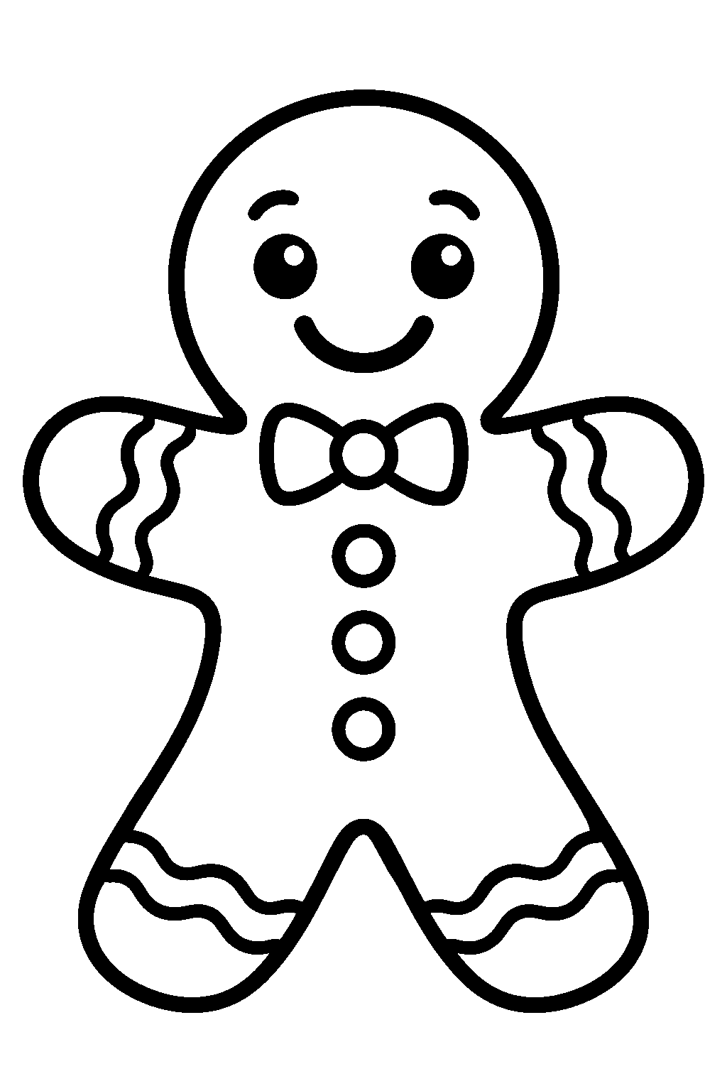 Gingerbread Man coloring page for kids