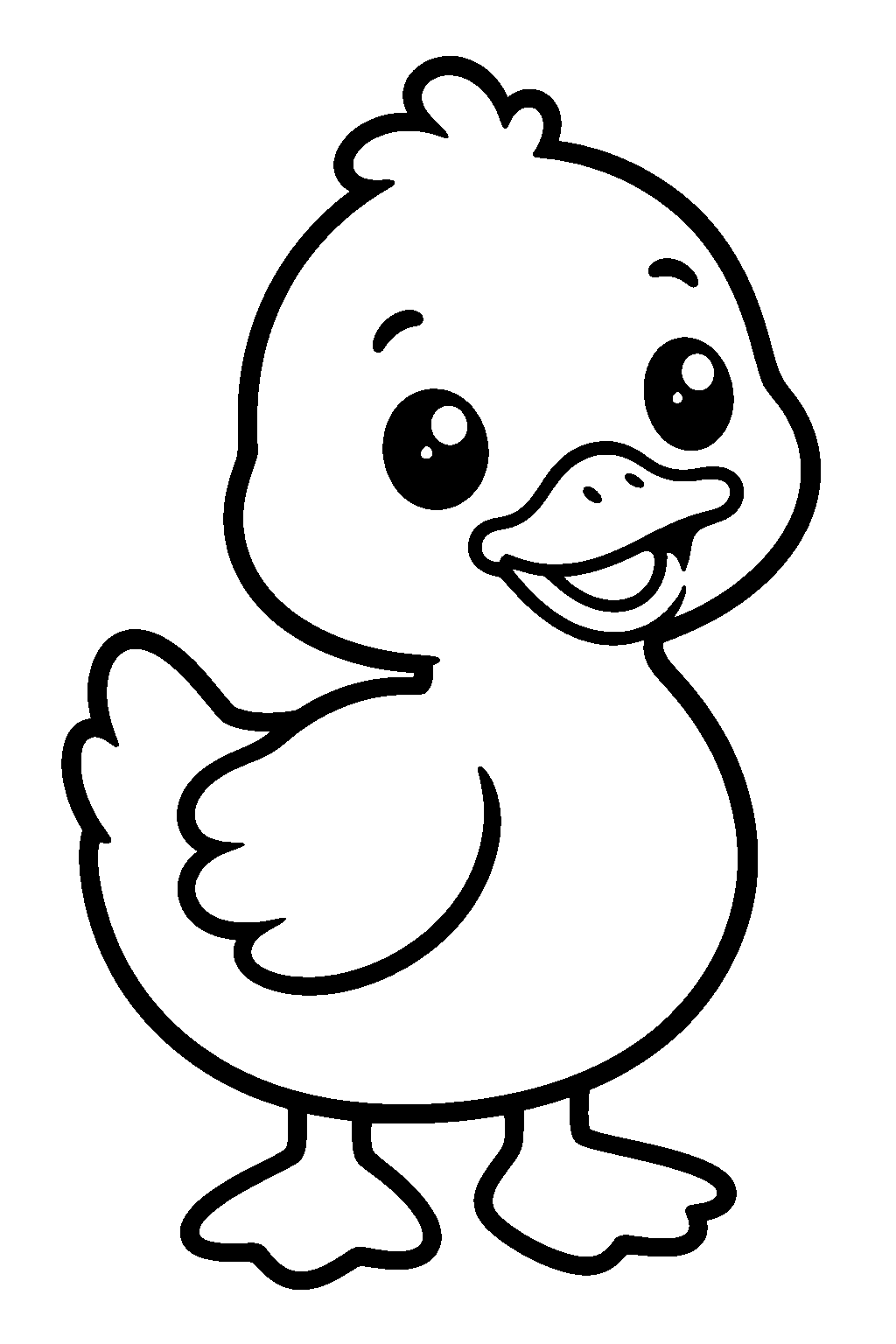 Little Duck coloring page for kids