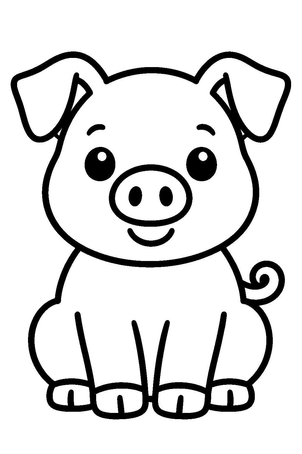 Little Pig coloring page for kids