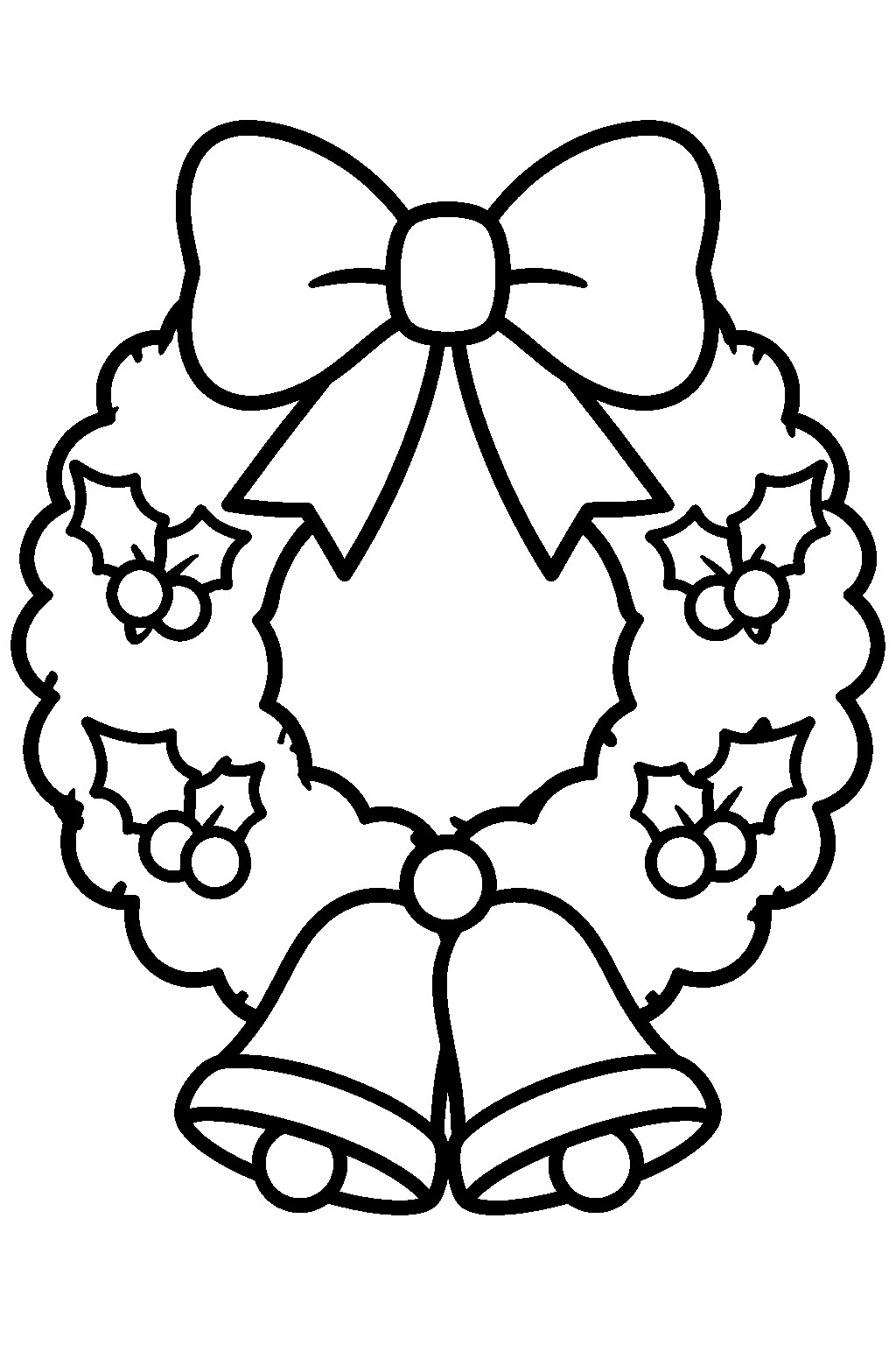 Christmas Wreath coloring page